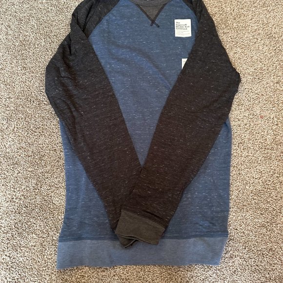 MENS BLUE SONOMA SUPER SOFT DOUBLE KNIT CREW NECK TEE SIZE LT  #537 - Picture 2 of 3